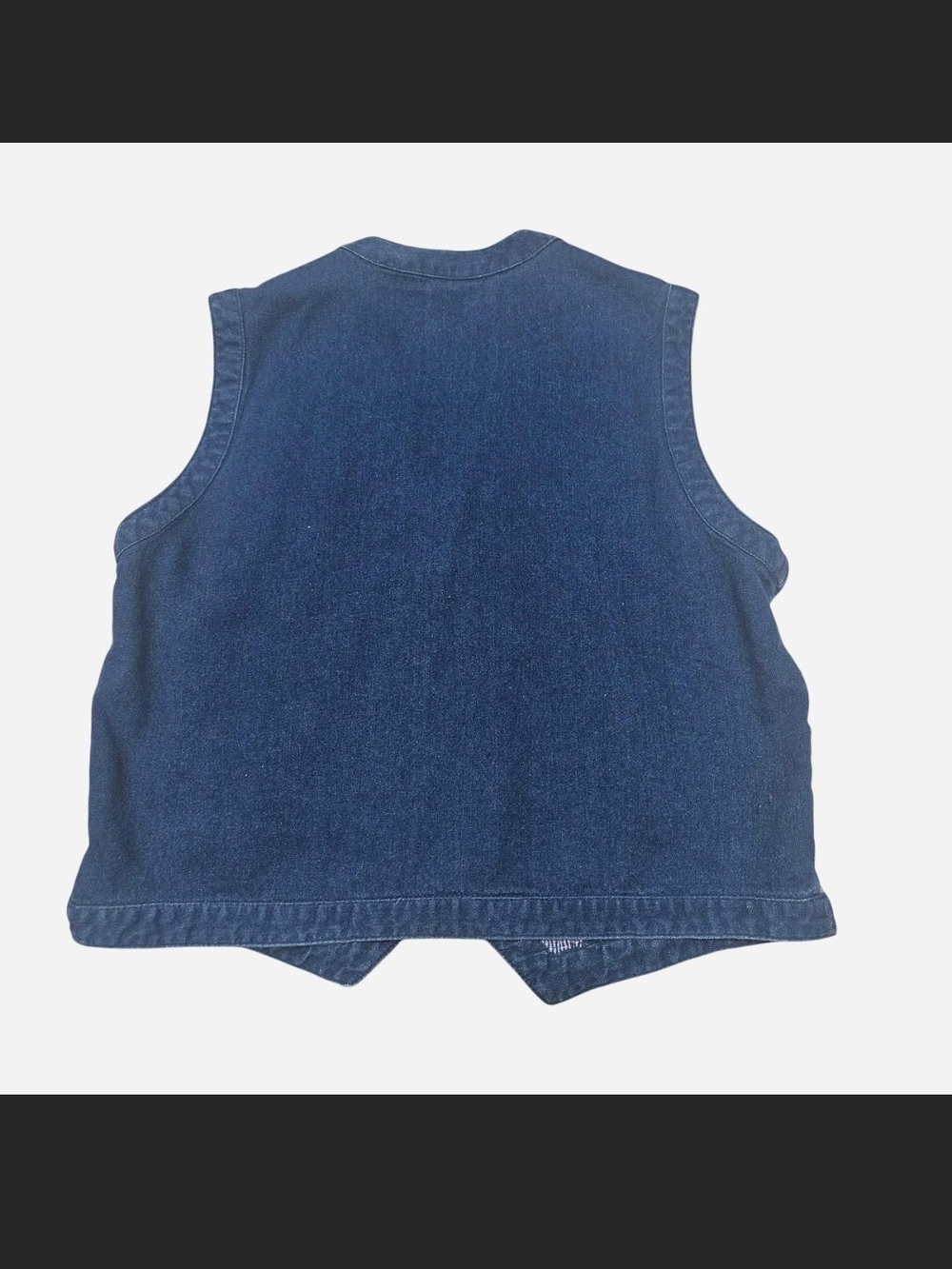 Patchwork Button-Front Denim Vest - Picture 3 of 3